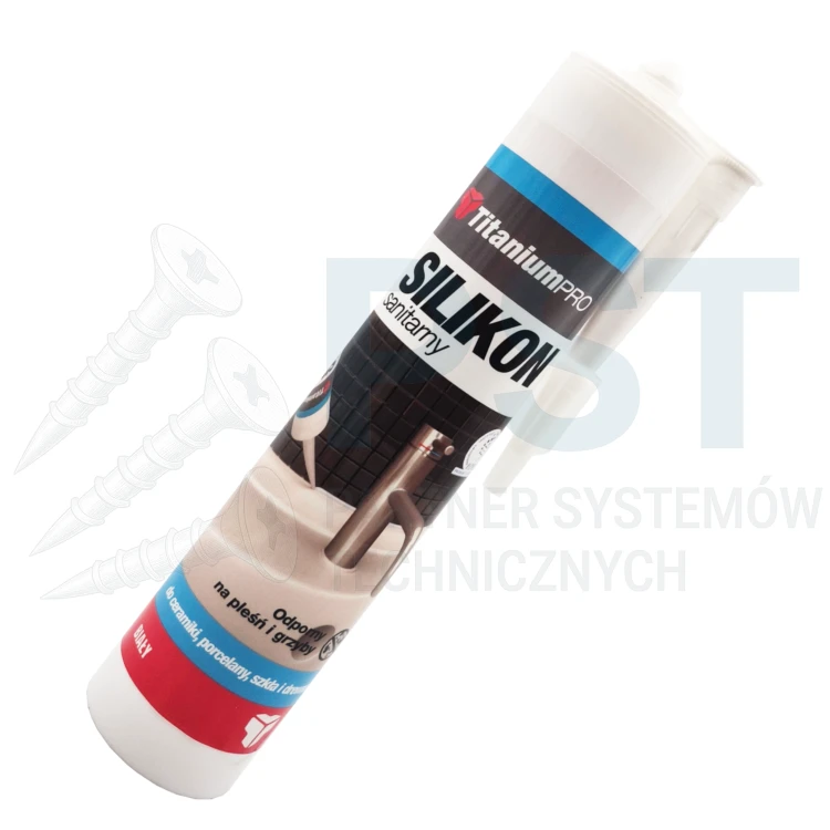 Silikon sanitarny biały 300 ml uszczelniacz łazienka kuchnia wodoodporny