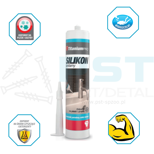 Silikon sanitarny biały 300 ml uszczelniacz łazienka kuchnia wodoodporny