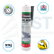 Silikon neutralny  szary 300 ml   TitaniumPRO – uszczelniacz uniwersalny UV