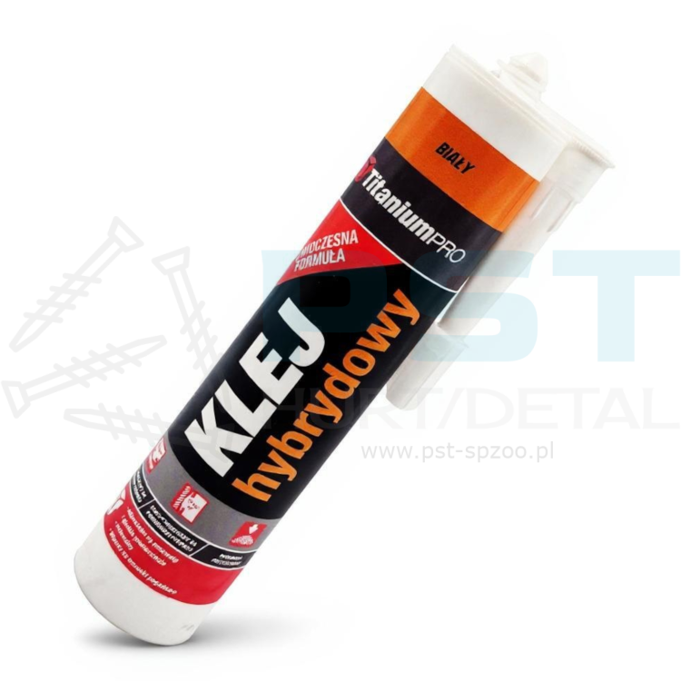 Klej hybrydowy TitaniumPRO 290 ml BIAŁY  elastyczny, malowalny, UV