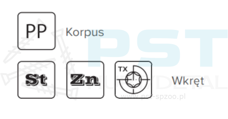 Kołek rozporowy 8x80 50 szt. Kołek ramowy Long Space