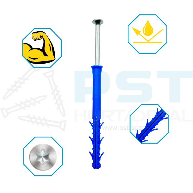 Kołek rozporowy 10x140 25 szt. Kołek ramowy Long Space