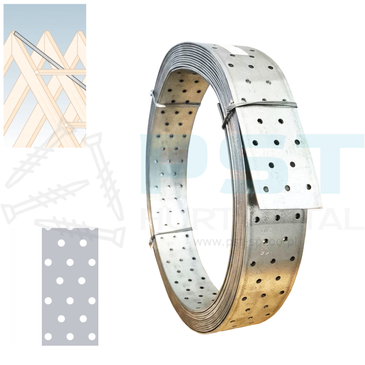 Taśma stalowa montażowa  60x2mm 10mbperforowana  budowlana mocna TM3 Domax