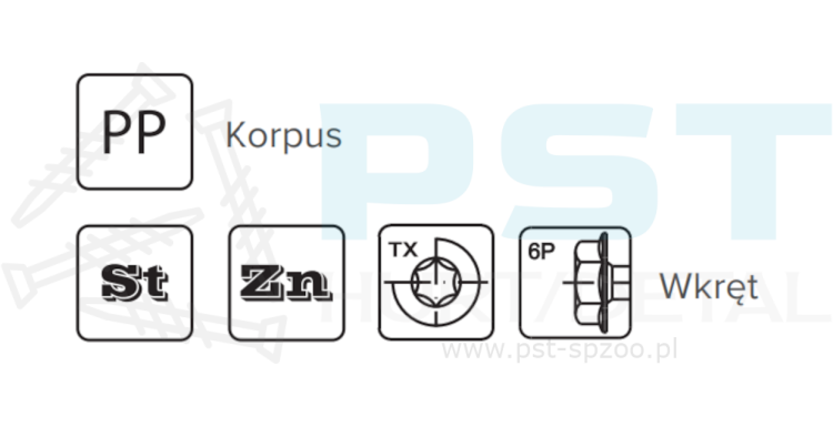 Kołki rozporowe 12x260 20 szt  Kołki ramowe Na klucz Marcopol
