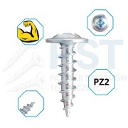 Wkręty do drewna 4x45 mm 1000 szt. Wkręty talerzykowe hartowane