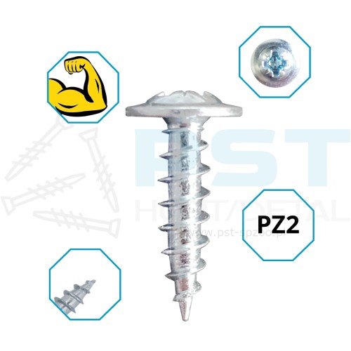 Wkręty do drewna 4x20 mm 1000 szt. Wkręty talerzykowe hartowane