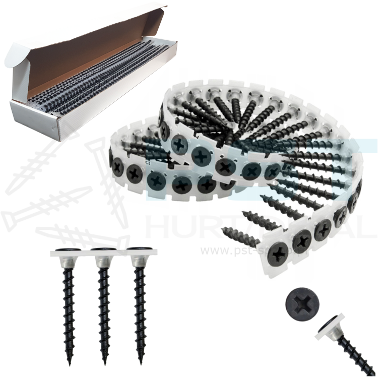 WKRĘTY NA TAŚMIE  3,5x45  DO DREWNA PŁYT KARTON GIPS GK 45mm 1000sztuk