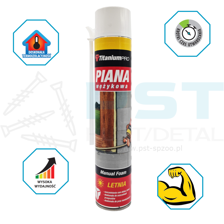 PIANKA MONTAŻOWA 750 ML  PIANKA   WĘŻYKOWA LETNIA