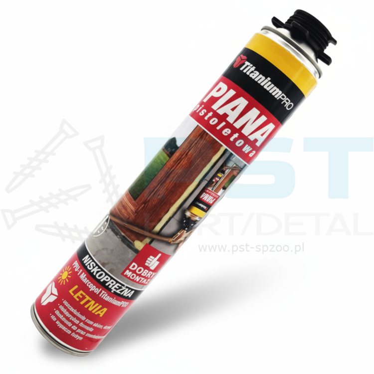 PIANKA MONTAŻOWA 750 ML  PIANKA PISTOLETOWA  NISKOPRĘŻNA LETNIA