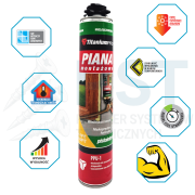 PIANKA MONTAŻOWA 830 ML  PIANKA PISTOLETOWA  NISKOPRĘŻNA WIELOSEZONOWA