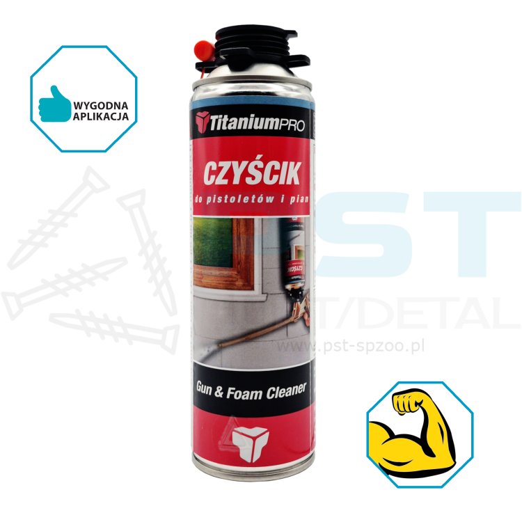 CZYŚCIK DO PIANY  500 ML Z DODATKIEM SMARNYM CZYŚCIK DO PISTOLETU PIANKI