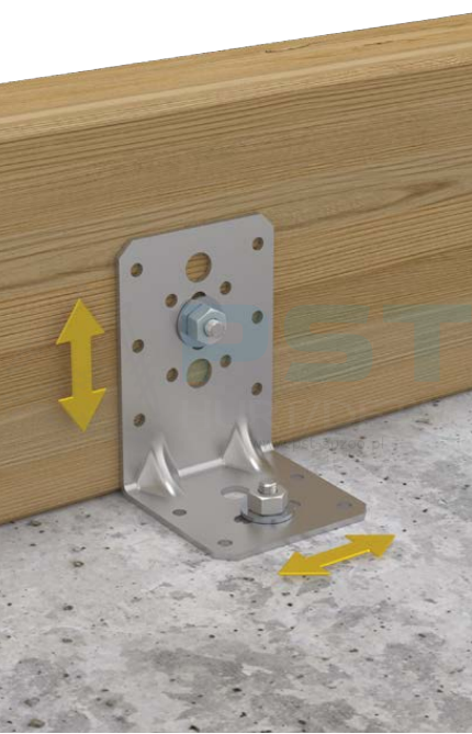 KĄTOWNIK MONTAŻOWY  95x65x65x2,5  KĄTOWNIK CIESIELSKI WZMOCNIONY KPK22