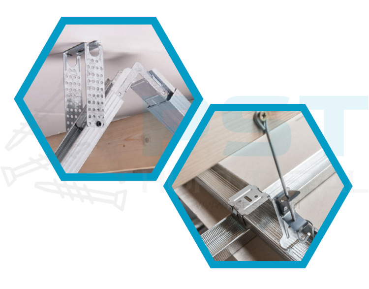 konstrukcja sufitu podwieszanego - przykład zastosowania