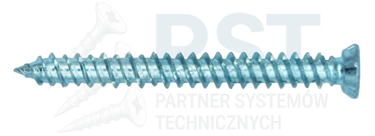 Detal wkręta ościeżnicowego 7,5×122 mm