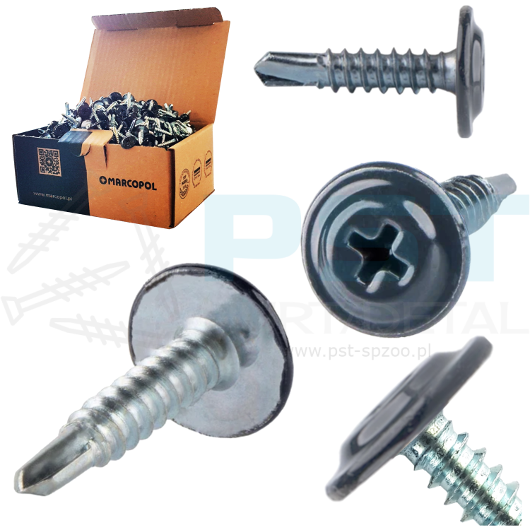 Blachowkręty 4,2×19 mm podkładkowe – widok całego zestawu