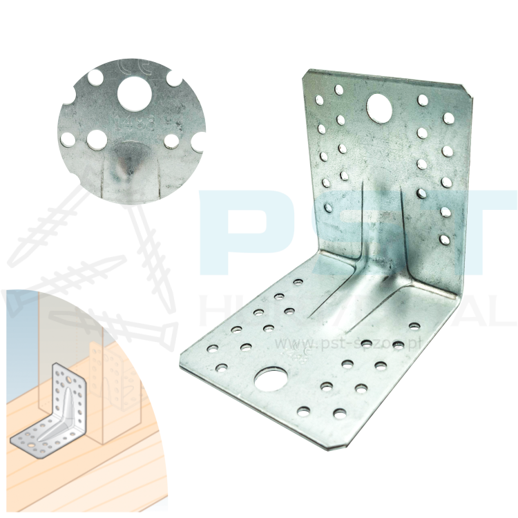 kątownik KP2 90x90 na zbliżeniu