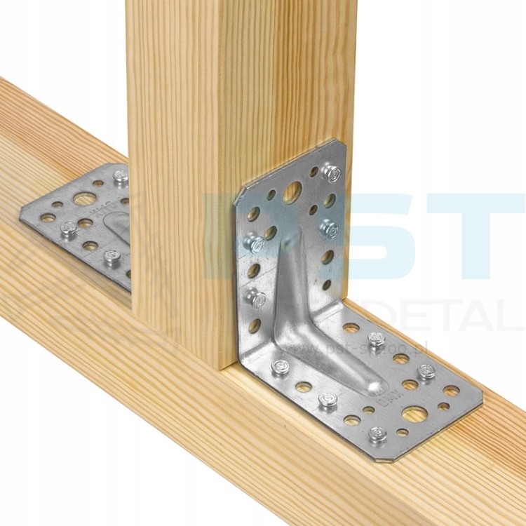 Kątownik konstrukcyjny 105 mm – zbliżenie na przetłoczenie wzmacniające