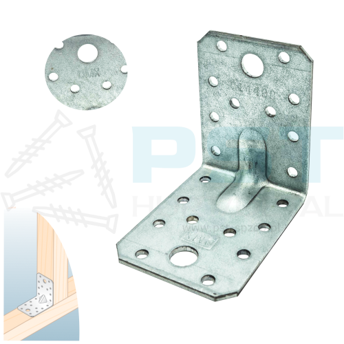 Łącznik ciesielski 70x70 2,5 mm – stal ocynkowana, perforacja montażowa