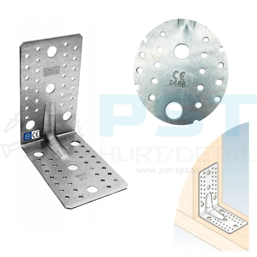 Kątownik z przetłoczeniem Domax KP7 145x145x90x2,5 mm
