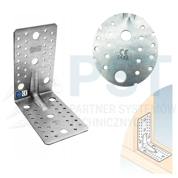 Kątownik z przetłoczeniem Domax KP7 145x145x90x2,5 mm