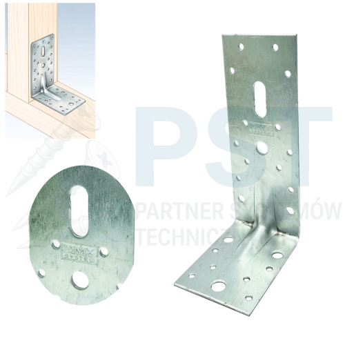 KĄTOWNIK CIESIELSKI 90x150x65x2,5 KĄTOWNIK MONTAŻOWY  KP12