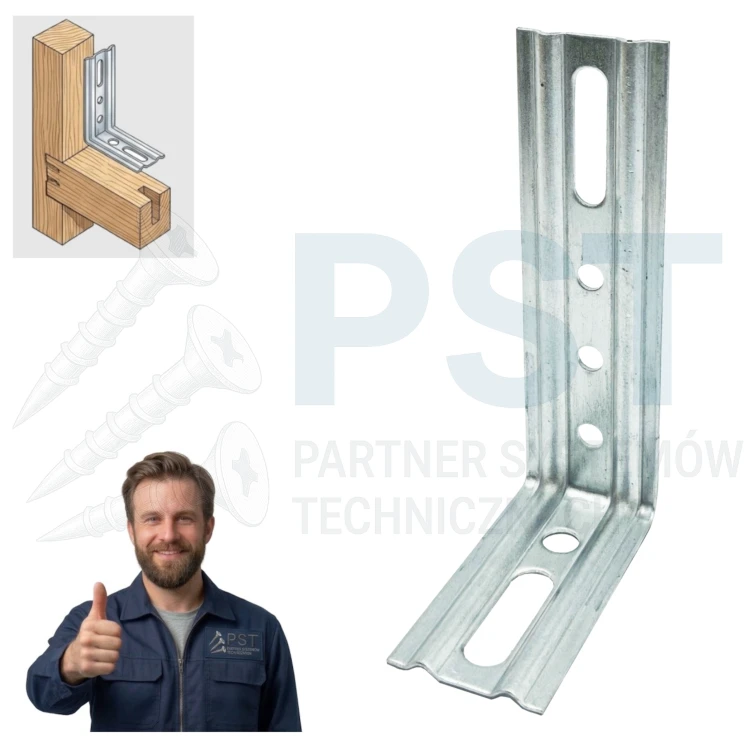 KĄTOWNIK CIESIELSKI 110x65x33x1,5  KĄTOWNIK REGULOWANY ŁĄCZNIK CIESIELSKI