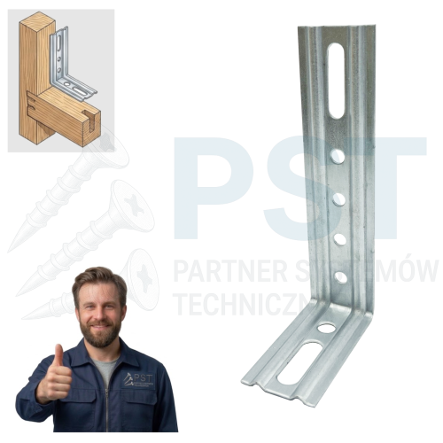KĄTOWNIK CIESIELSKI 130x65x33x1,5  KĄTOWNIK REGULOWANY ŁĄCZNIK CIESIELSKI