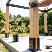 PODSTAWA SŁUPA  71x150 PODSTAWA DO BETONU 7X7 ŁĄCZNIK BELKI