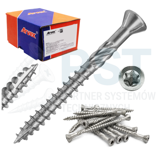 WKRĘTY DO DREWNA 4.5X45 MM WKRĘTY TARASOWE NIERDZEWNA 200 SZT