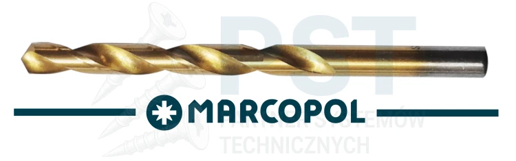 WIERTŁO 4,8x80 MM WIERTŁO STOŻKOWE DO METALU POWLEKANE  AZOTKIEM TYTANU