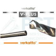 Wiertło 10 mm Wiertło do metalu HSS  Wiertło przedłuzane DIN340 Verkatto 87 mm