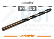 Wiertło 6,5 mm Wiertło do metalu HSS M2 V-PLUS  DIN340 Verkatto 63 mm