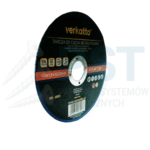 TARCZA DO CIĘCIA METALU 125x1 x22 TARCZA DO STALI SZLIFIERKI KĄTOWE J